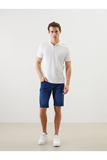 LC Waikiki Indigo Super Skinny Fit Men's Jean Shorts