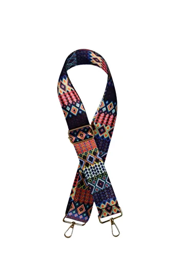 Gloria Gold Metal Polyester Column Adjustable Bag Handle - Phone Strap 120 cm / Eye Motif Pattern