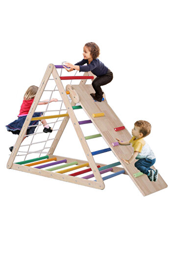 Ma Baby 2 in 1 Kids Climbing Ladder,Indoor Folding Toddler Gym Activity Center for Climbing