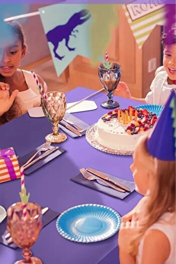BeySüS Plastic Disposable Table Cloth Purple 137 * 270 cm