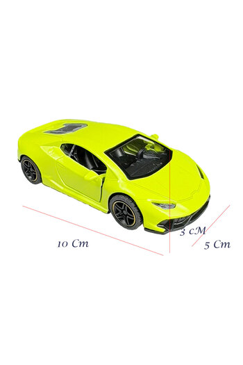 Toyaş Super Sports Car Metal Model Pull Drop Doors Opened Toy Car 10cm Green