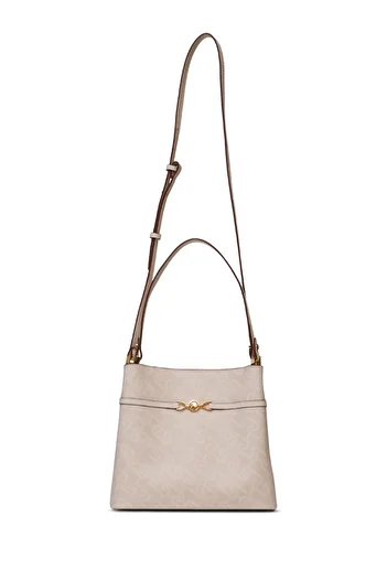 U.S. Polo Assn. Us25107 Model Ecru Women's Shoulder Bag
