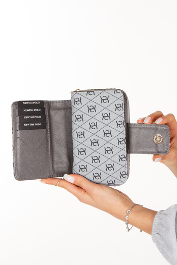Newish Polo Patterned Fabric Wallet - Fashion, Card Holder and Phone Compartment