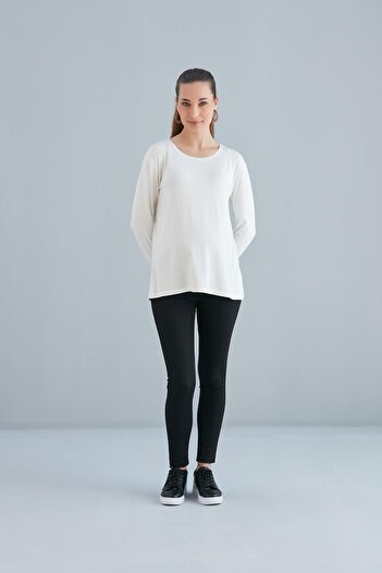 Işşıl IŞIL 4537-Zero Collar Maternity Viscose Lycra Badi