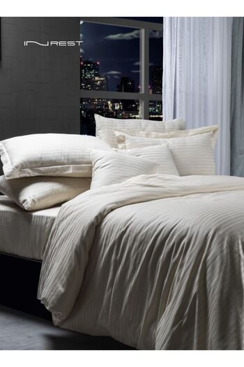 INREST Berlin Duvet Cover Set Dark Beige Color (Without Filling) Cotton 100% Single Size 160x230 cm - 4 Pcs