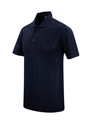 Çizgi Triko Men's Polo Neck Classic Fit T-Shirt with Pocket - 5107
