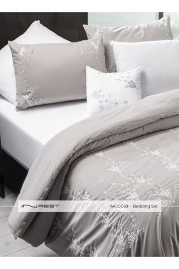INREST Orkid Single Duvet Cover Set (Without Filling) Cotton 100% Single Size 160x230 cm - 5 Pieces