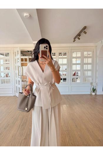 My Blog Stone Juana Vest Trousers Suit - 8597