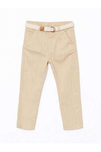 LC Waikiki Lcw Kids Beige Adjustable Waist Gabardine Boy's Trousers