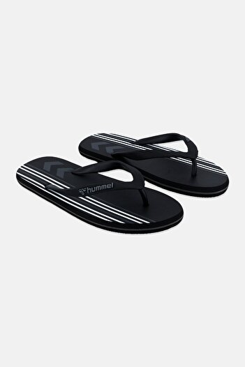 hummel Men Brand Logo Flip Flop Slippers, Black