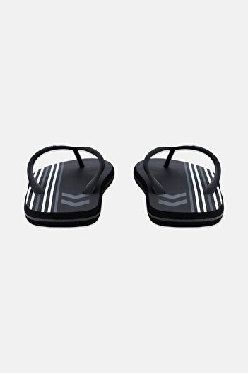 hummel Men Brand Logo Flip Flop Slippers, Black