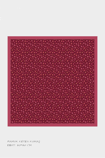 Beybium Girl's Red Flower Themed Cotton Children's Scarf 80*80cm