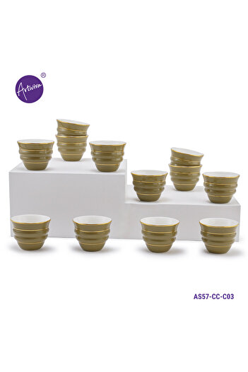 ARTIVIRA 12 Pieces Porcelain Arabic Coffee Cup Set -ARTIVIRA -AS58