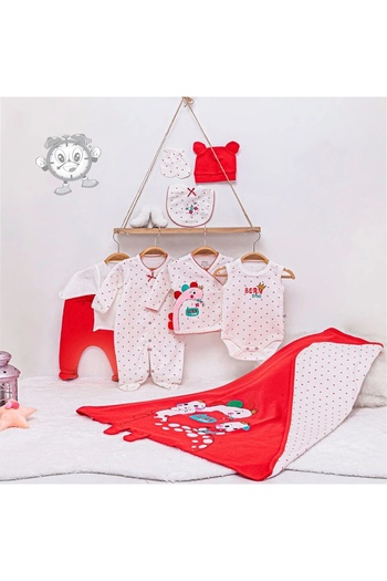 imajbebe Dino Girl Baby Girl 10 Piece Hospital Release, Bodysuit Set, Baby Set