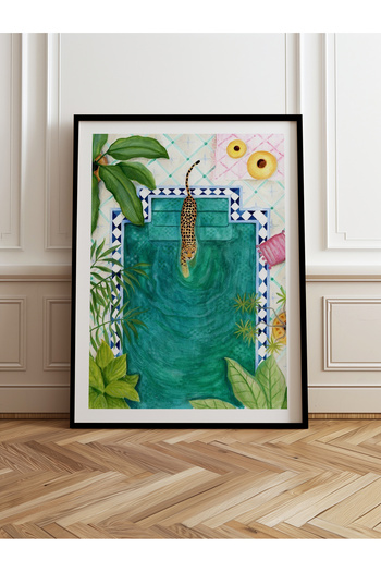 HOMEPACK Tekli Ahşap Çerçeveli Tablo Tek Parça Poster Tablo TK/946