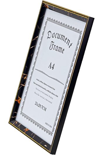 Winds Trading Wooden A4 Document Frame,21x29.7cm,Glass, Wall Mounted/Tabletop, For Certificates & Photos (Marble)