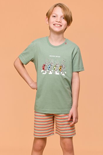 Woody 10-16 Years Old Boys' Pajamas-Pus - 751-Green