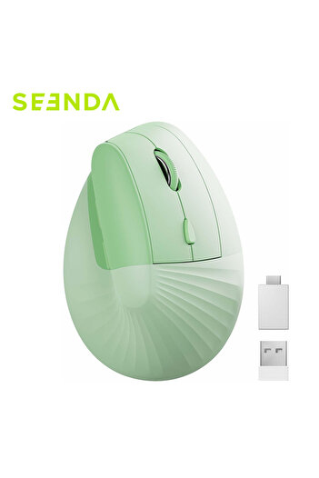 Choice green Mouse Wireless Rechargeable 2.4 USB Silent Click Vertical Mice for Laptop Tablets Phones Macbo