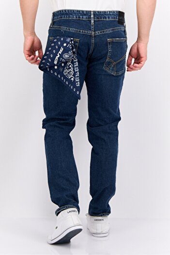 GAS Men Carrot Fit Rip Stretchable Jeans, Blue
