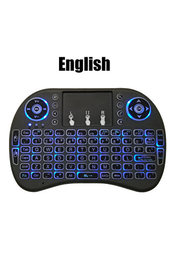 Choice AAA Backlit English MRSVI I8 Mini Wireless Keyboard 7 Color Backlit Russian French Portuguese Arabic