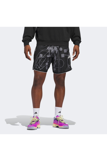 adidas Crazy Lite Allover Print Erkek Siyah Basketbol Şortu