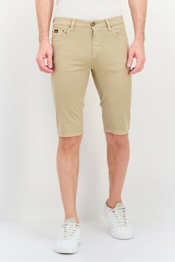 GAS Men Plain Chino Shorts, Beige