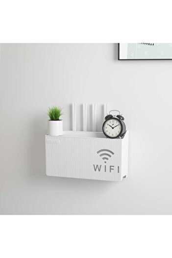 Choice WHITE Home Router Storage Box, Wireless WIFI, TV Set-Top Box Wall Mounted Storage Rack, For Living R