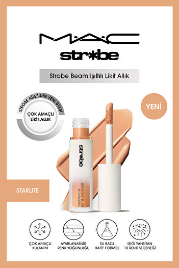 M.A.C Strobe Beam Işıltılı Çok Amaçlı Likit Allık - Starlite 4.3 ml