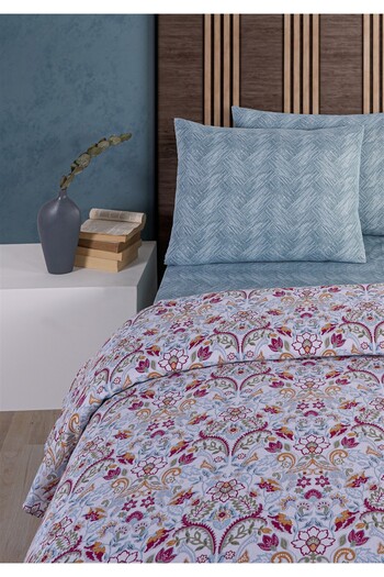 Evim Soren Single Pique Set 160x230 cm Royan Blue Burgundy