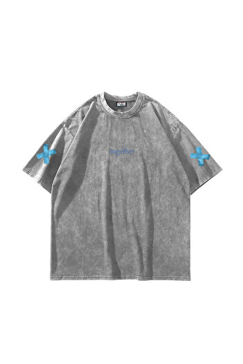 Sekizbiraltı Πλένεται White Together Back Printed Oversize Unisex Tshirt