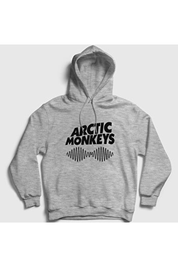 Presmono Світшот Arctic Monkeys Unisex Gri Kapüşonlu - 12992tt