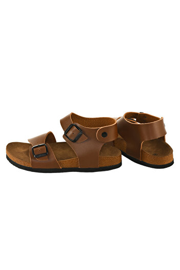 JustBow Unisex Tan σανδάλια