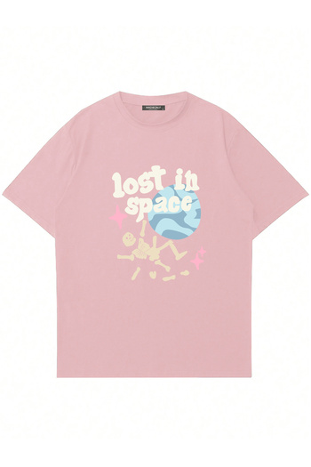 Mad&Calf Μπλουζάκι Unisex Lost In Space με στάμπα με λαιμόκοψη