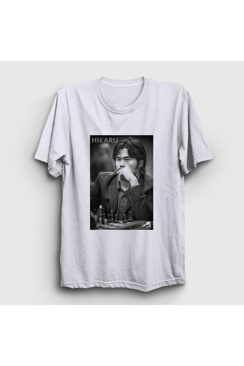 Presmono Μπλουζάκι Hikaru Nakamura Unisex White Chess - 423543 ττ