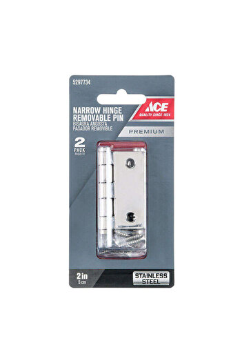 ACE Stainless Steel Removable Pin Narrow Hinges 2inch