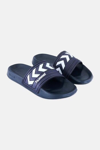 hummel Men Larsen Brand Logo Slides,Navy