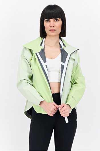 adidas Women Sportswear Fit Long Sleeve Outdoor Jacket, Lime