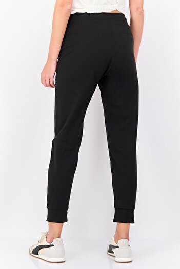 Hype Women Regular Fit Plain Jogger Pants, Black