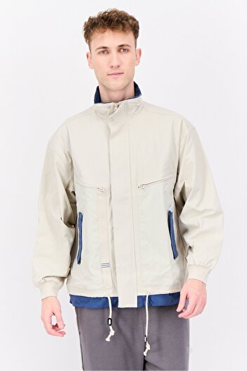 adidas Men Sportswear Fit Long Sleeves Outdoor Jacket , Beige