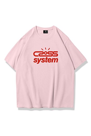 Trendiz Μπλουζάκι Unisex Cross System Ροζ