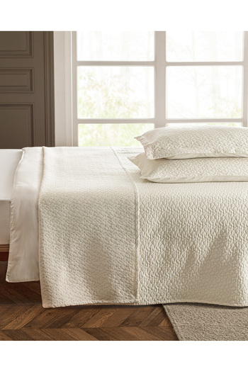 Madame Coco Ordre Double Bedspread - White