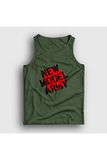 Presmono Rock Model Unisex Khaki Army Tank Top - 485581 Tt