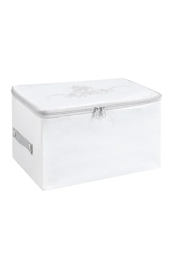Madame Coco White/Grey Flower Patterned Bag - 30x22x18 Cm