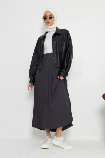 RTBUTİK Long Pleated Hijab Skirt, Stylish Hijab Skirt, Long Skirt, Mother Gift, Women's Gift
