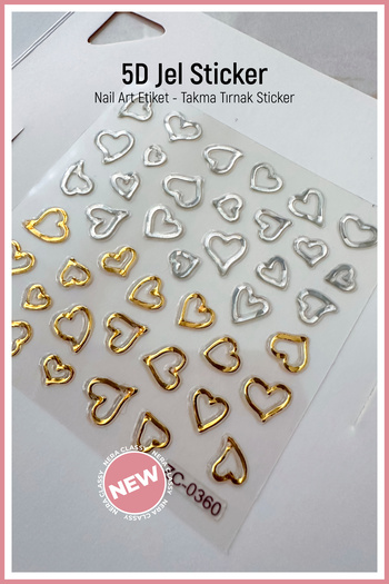 Nera Classy 5D Jel Sticker, Nail Art Etiket, Jel Sticker