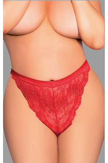 Cooqpoo Red S/M - L/Xl Size Lace Back Cross Rope String Women Panties