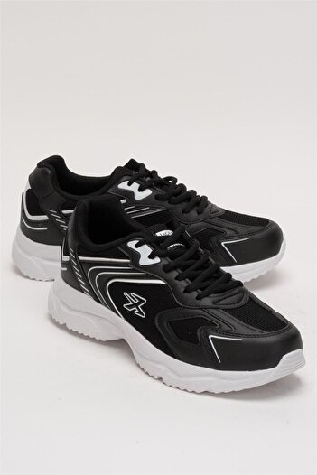 Liger Unisex Black and White Water Repellent Sneakers