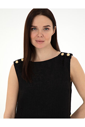 Pierre Cardin Black A-Line Woven Dress 50305986 -Vr046