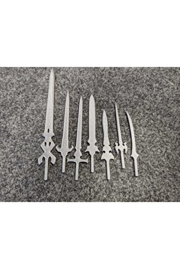 WELLCUT Movable Articulated Dummy Swords Set – Decorative Weapons for Action Figures