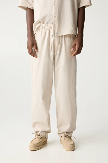Pull & Bear Keten karışımlı jogger pantolon